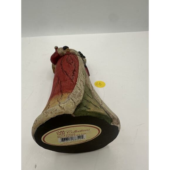 Vintage Resin Santa Figurine WB349 Red Coat Tree Gifts 8.5” Christmas Decor - Picture 5 of 7